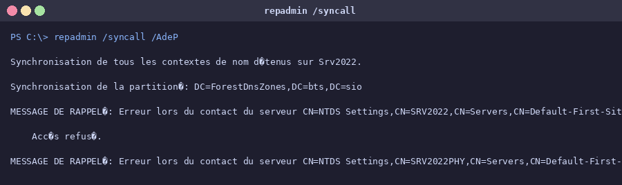 Réplication inter-DCs